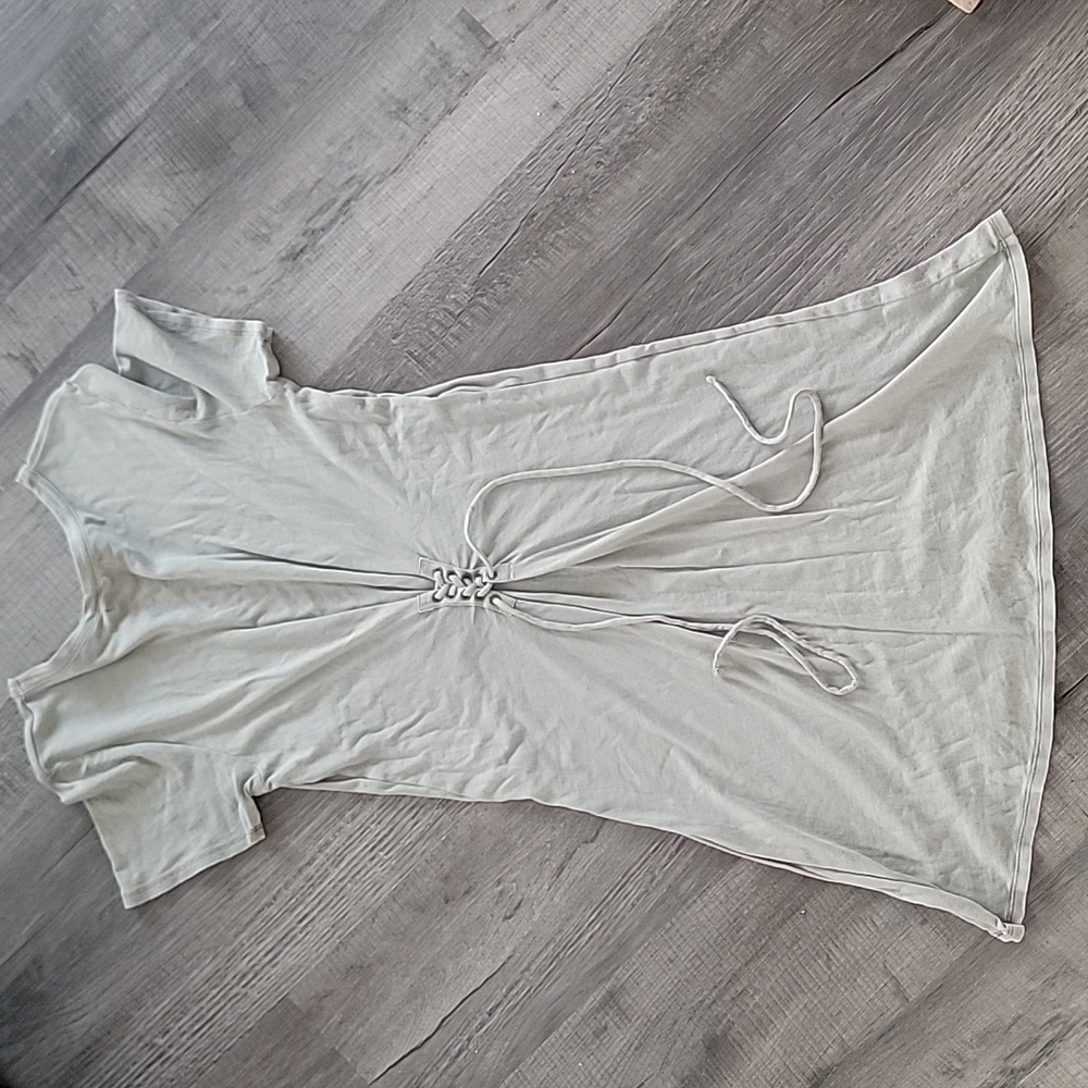 American Eagle T-Shirt Dress with Adjustable Corset Style Tie in the Back - Picture 2 of 3